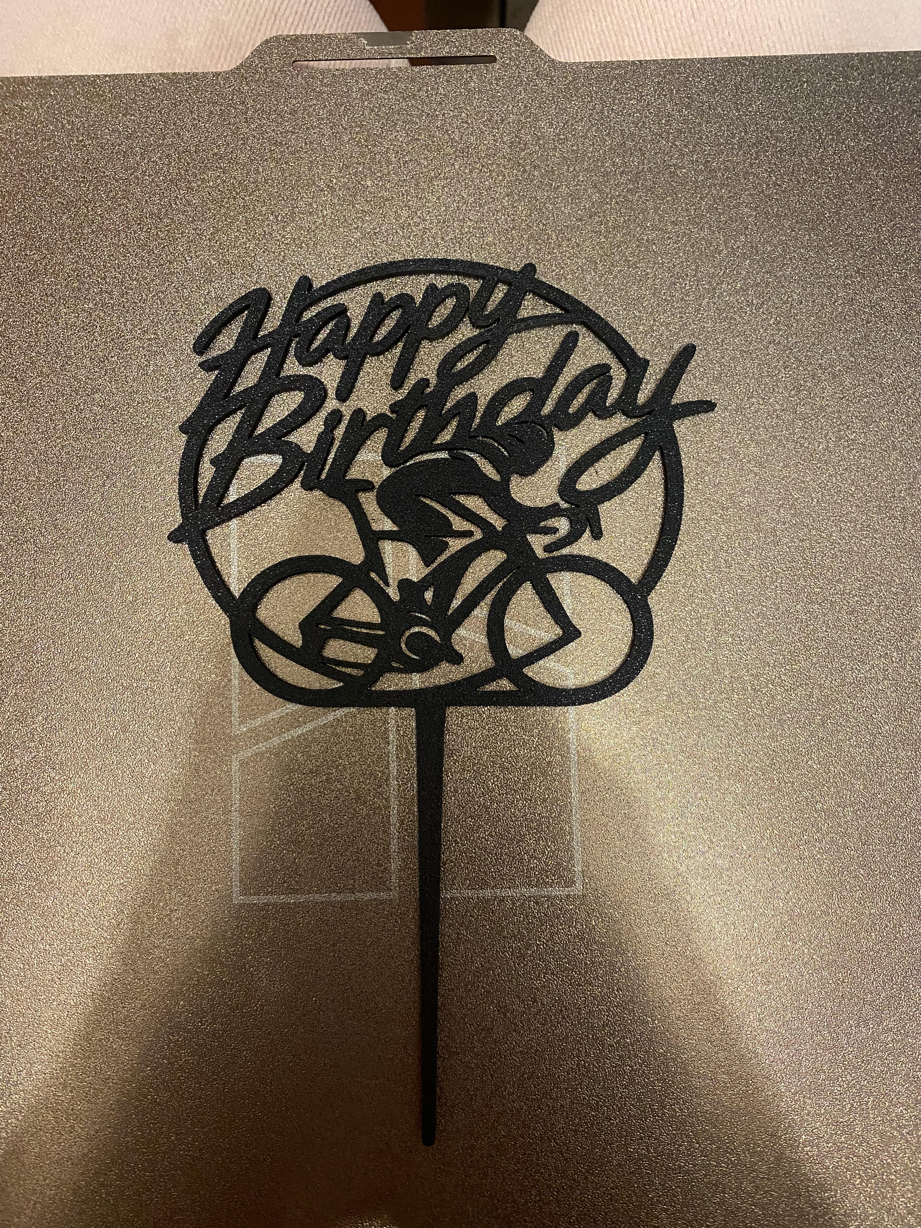 Bicycle Cake Topper - Happy Birthday Cyclist