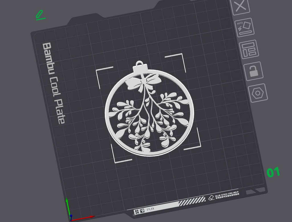 Christmas misteltoe ornament