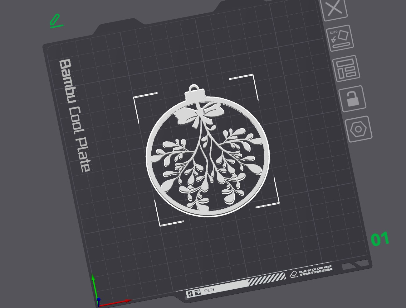 Christmas misteltoe ornament