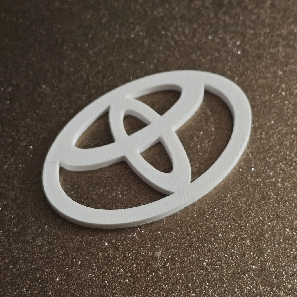 Toyota Emblem Logo - 3D Printed (No Text)