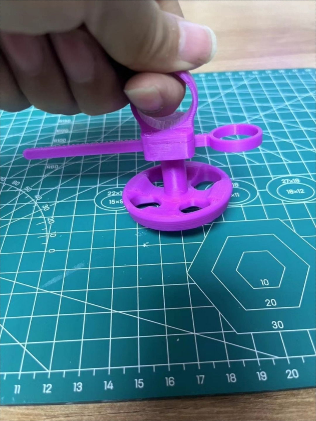指环螺旋桨+陀螺，Pull Copter Finger Ring+top