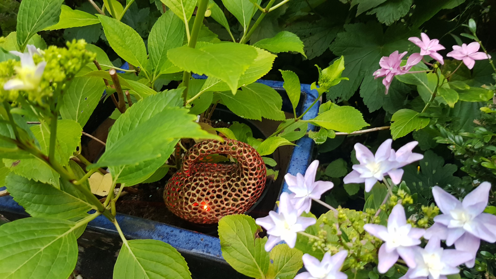 Garden solar lamp - voronised pumpkin :)