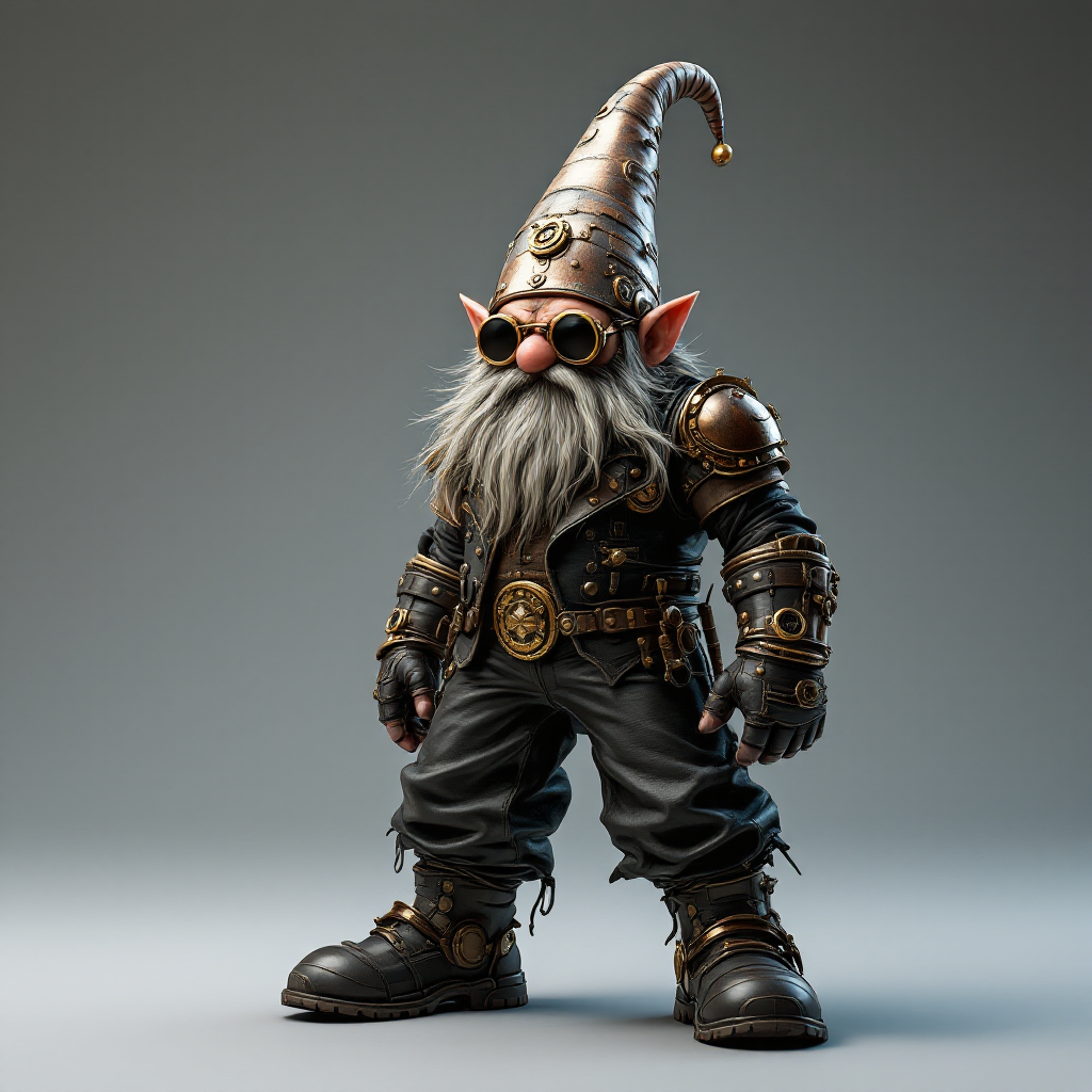 AI Steampunk Biker Gnome (Artificial Intelligence)