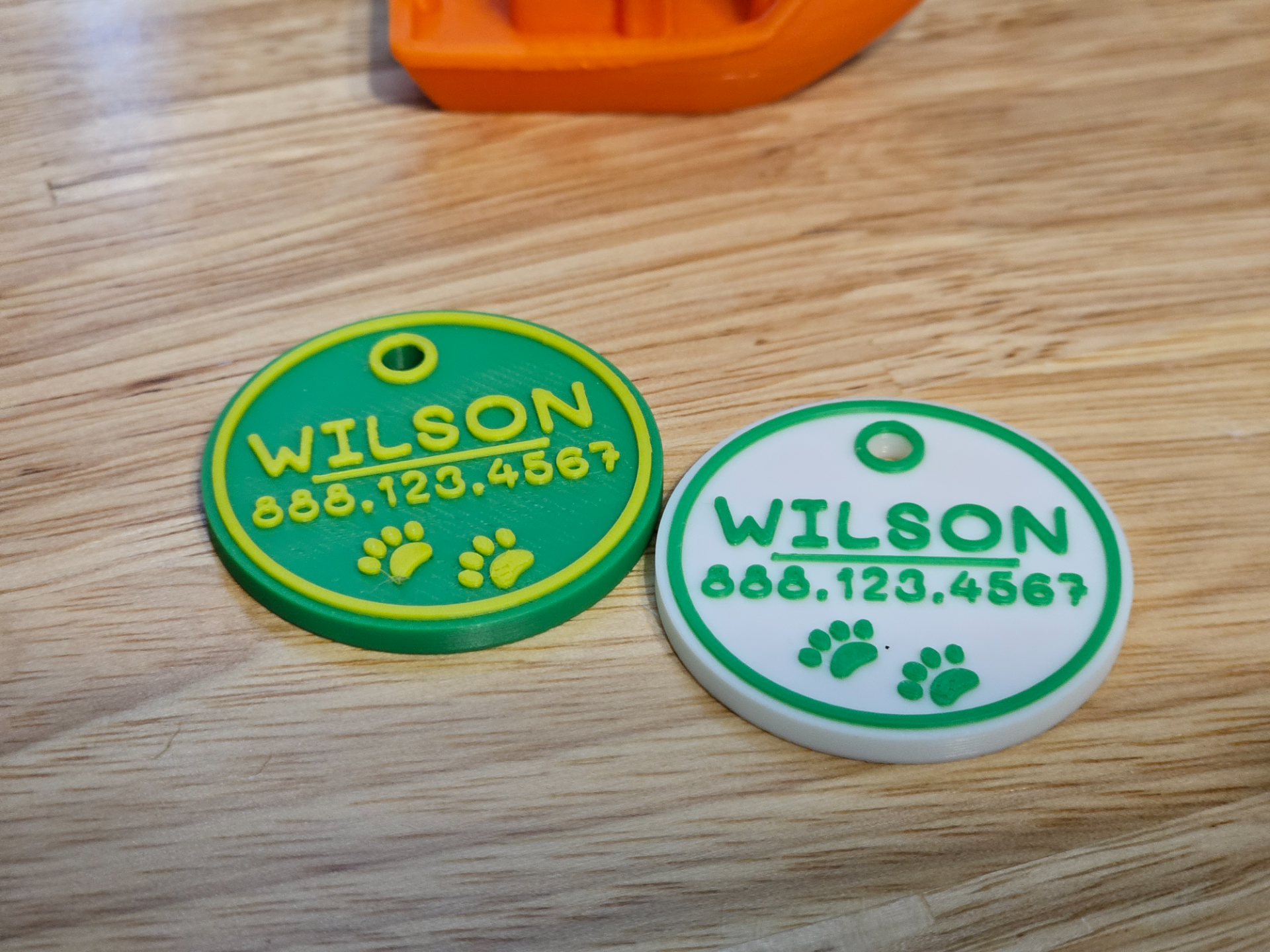 Dog or Cat ID Tag With Phone Number - Customizable