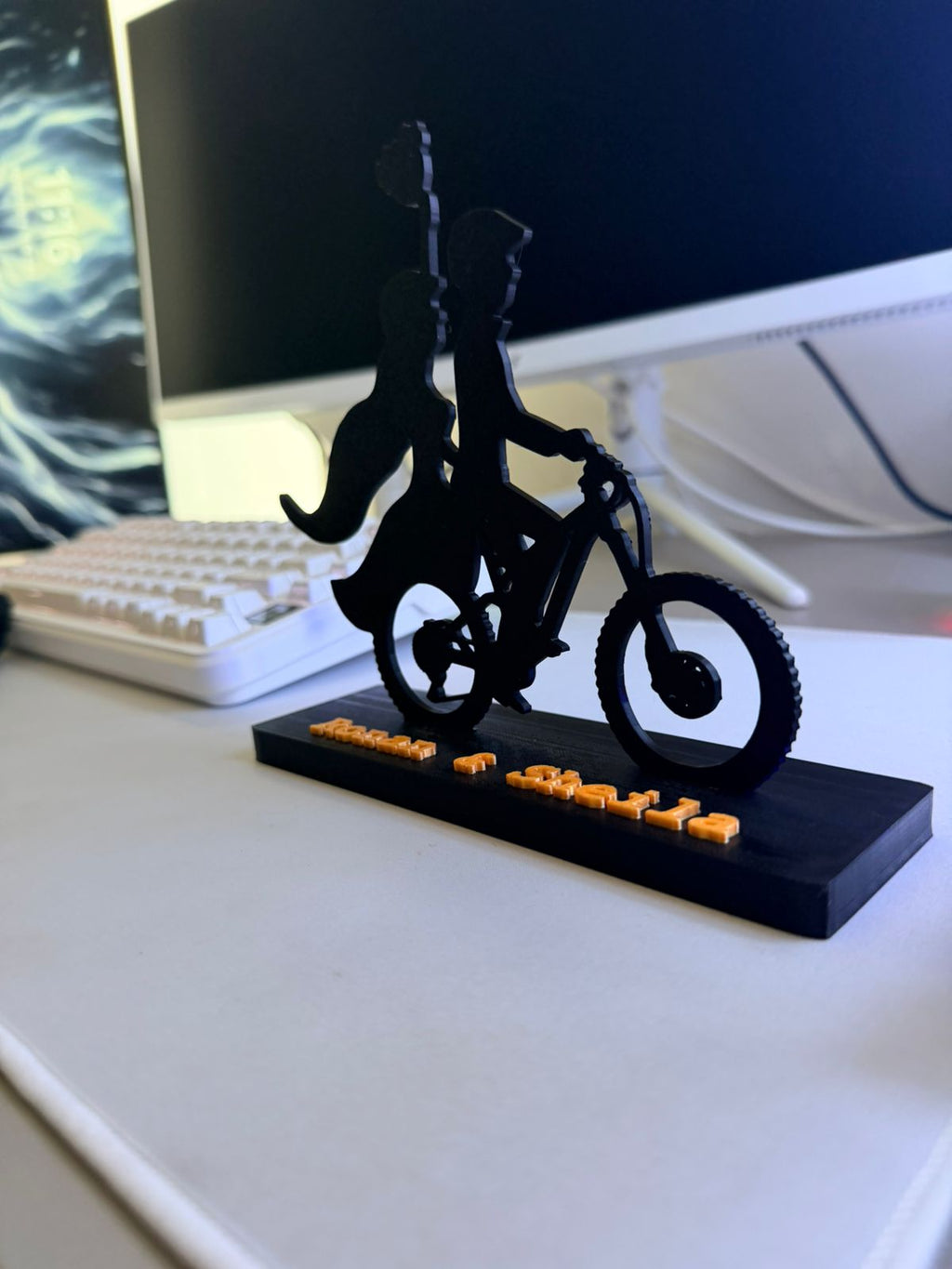 Casal de Bicicleta Personalizado Romântica 3D