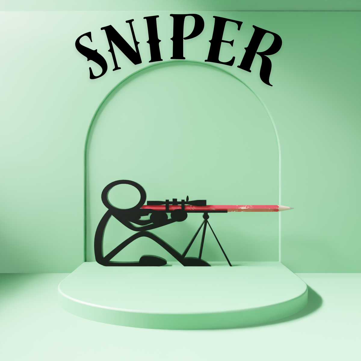 Stickman Warrior Pen Holder