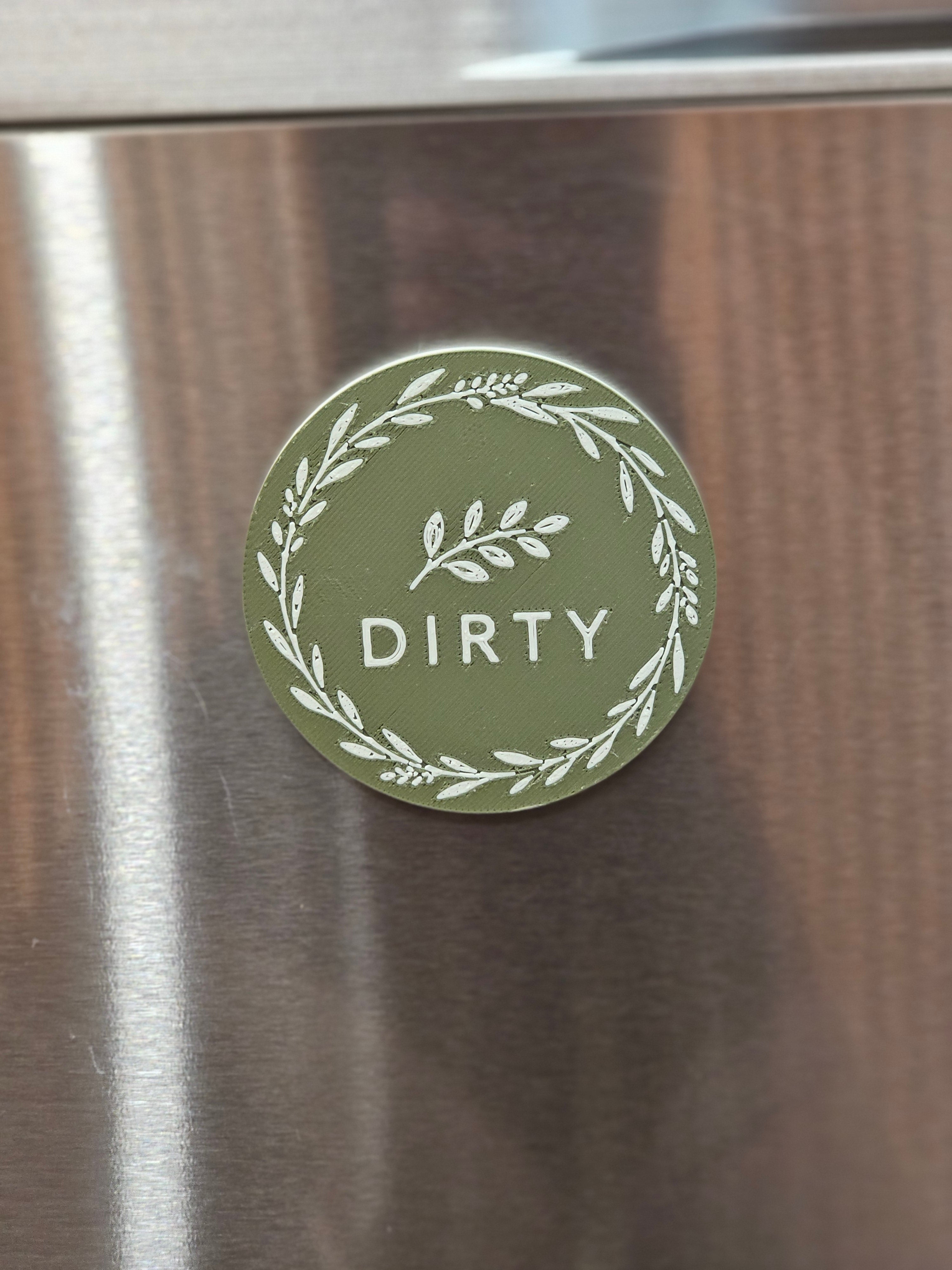 Dishwasher Magnet Flip-Disc Clean/Dirty