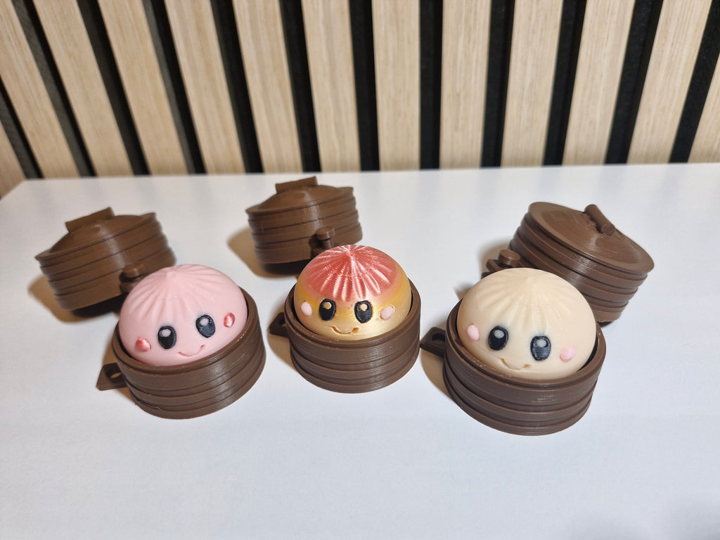 Dumpling Clicker and Pot Keychain