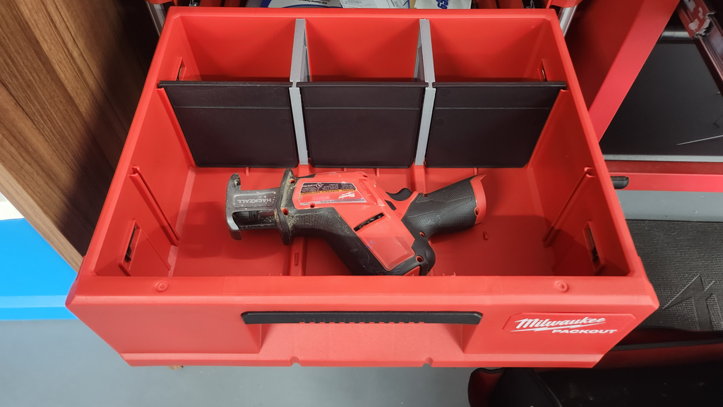 Partial dividers for Packout 2-drawer toolbox