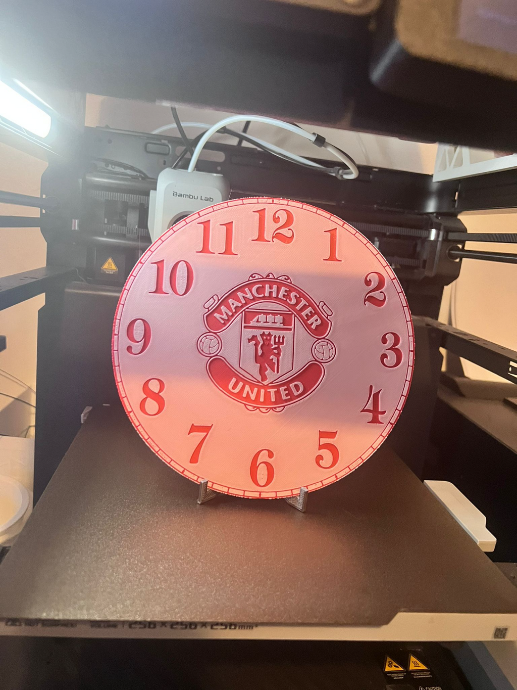 manchester united hueforge clock face