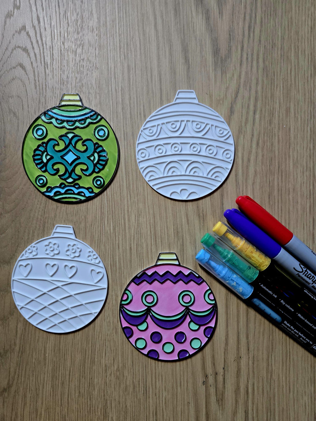 Christmas Ball Ornament DIY Coloring Pack 2