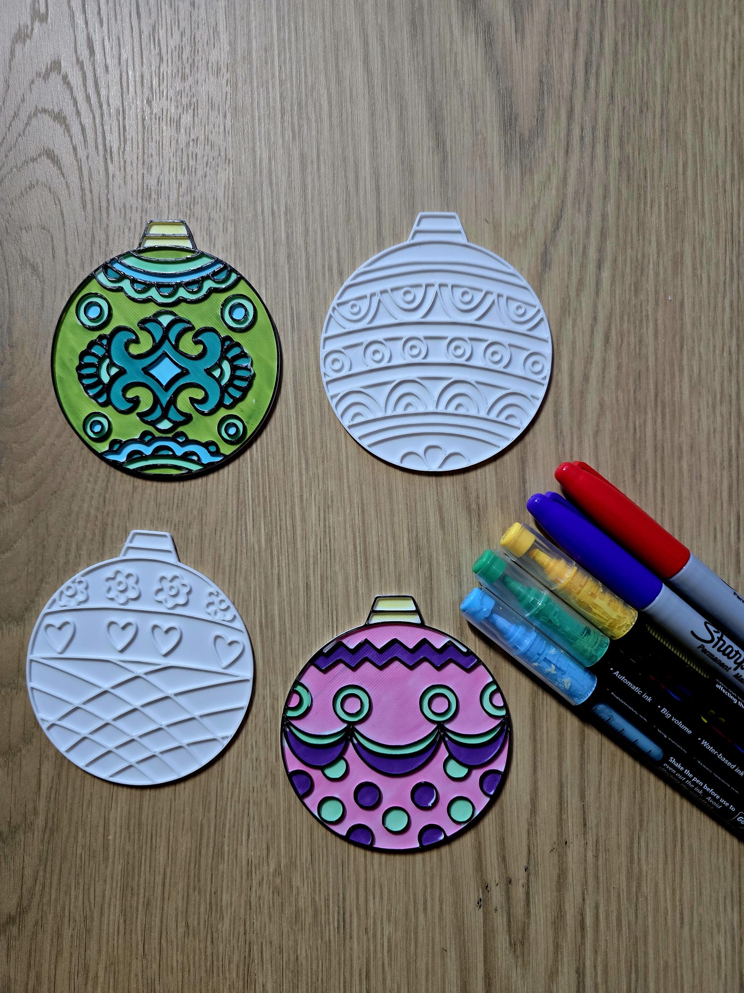 Christmas Ball Ornament DIY Coloring Pack 2