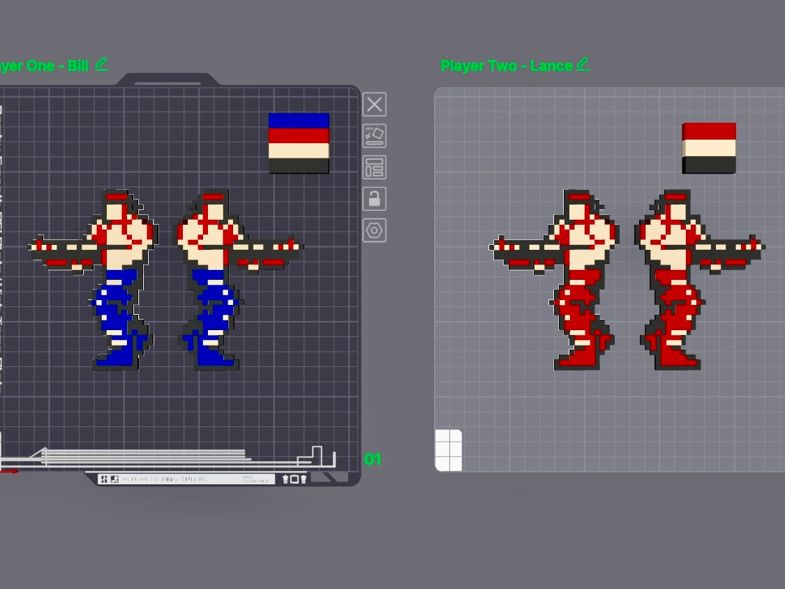 Contra | Retro Arcade/NES Figurines | Voxel Art