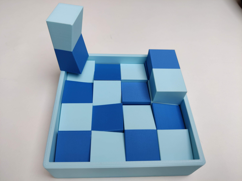 16 pieces flat cube puzzle