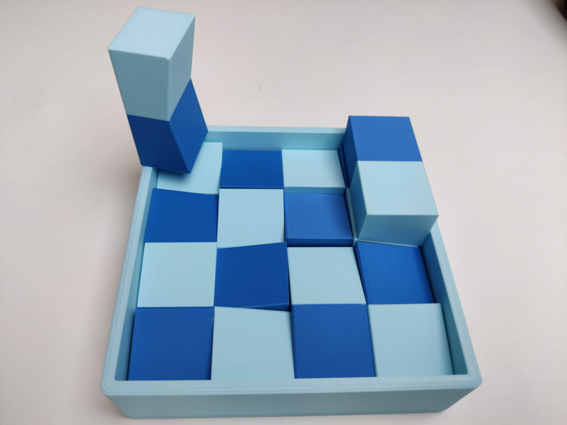 16 pieces flat cube puzzle