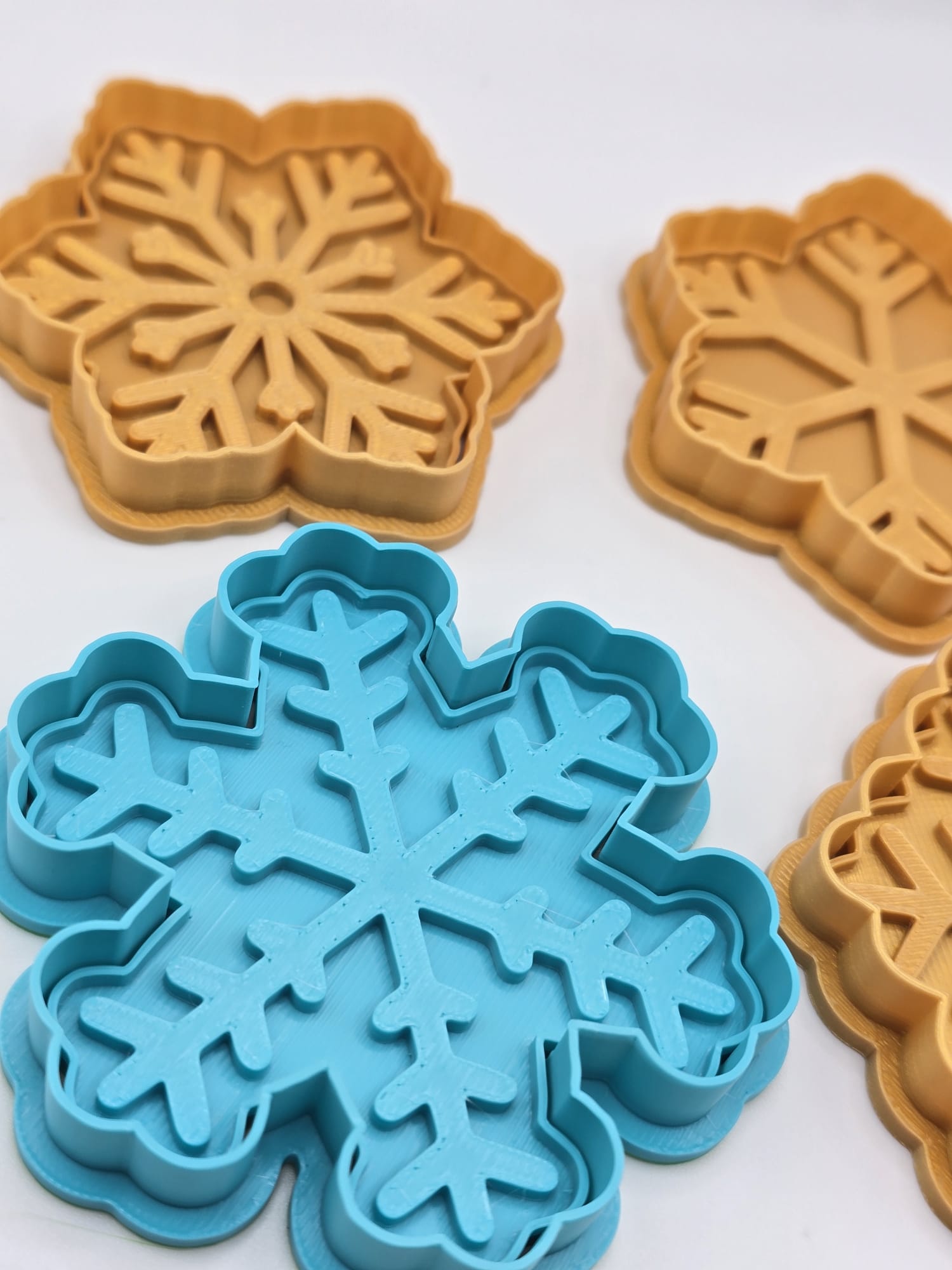 Snowflake Cookie Cutter Playdoh Stamp