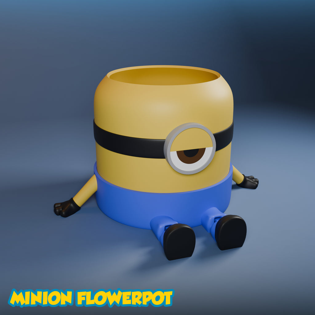 Minion planter, multicolored and in parts, flexi