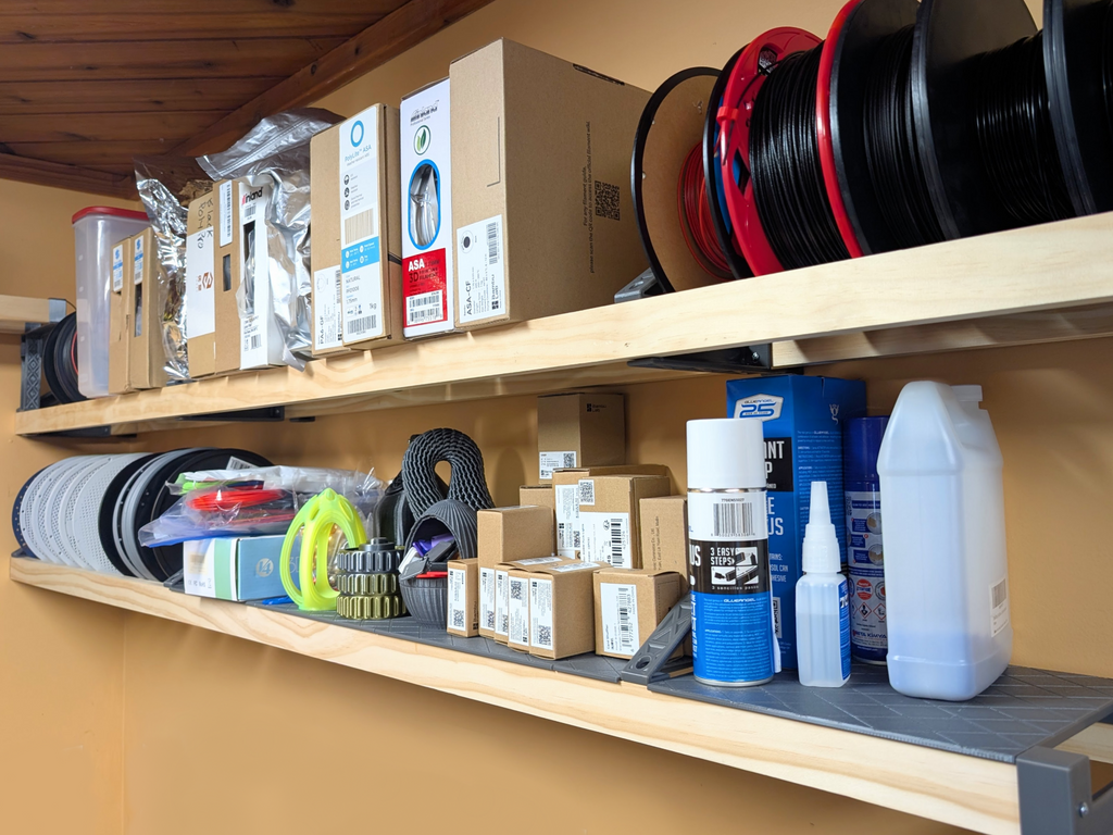 Filament Storage and Shelf System (1x2 Lumber)