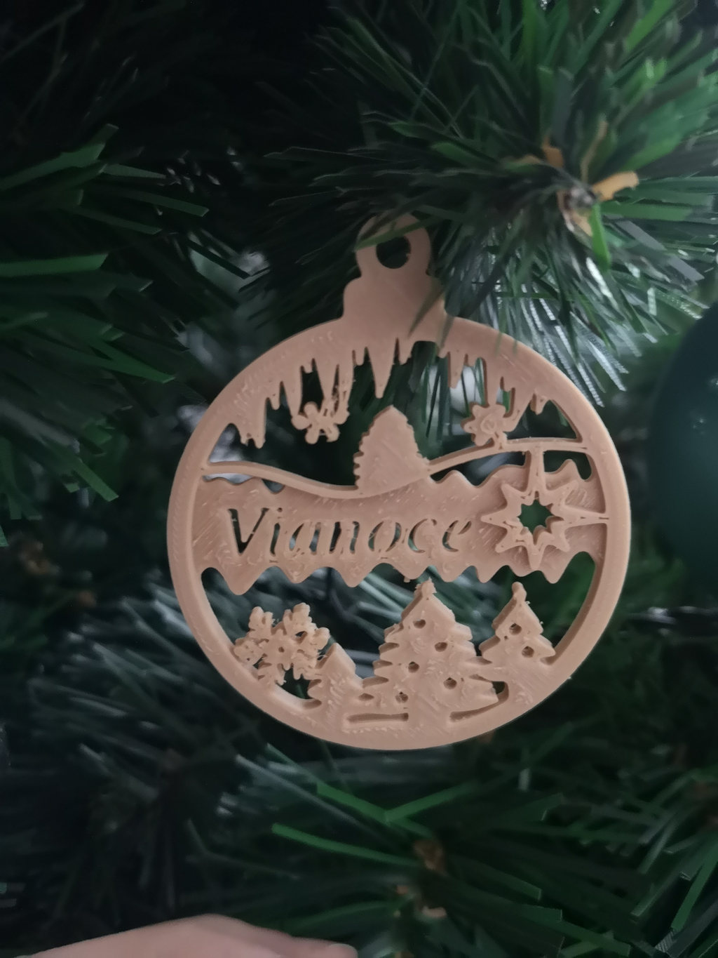 Christmas ornament/decoration with the inscription Christmas