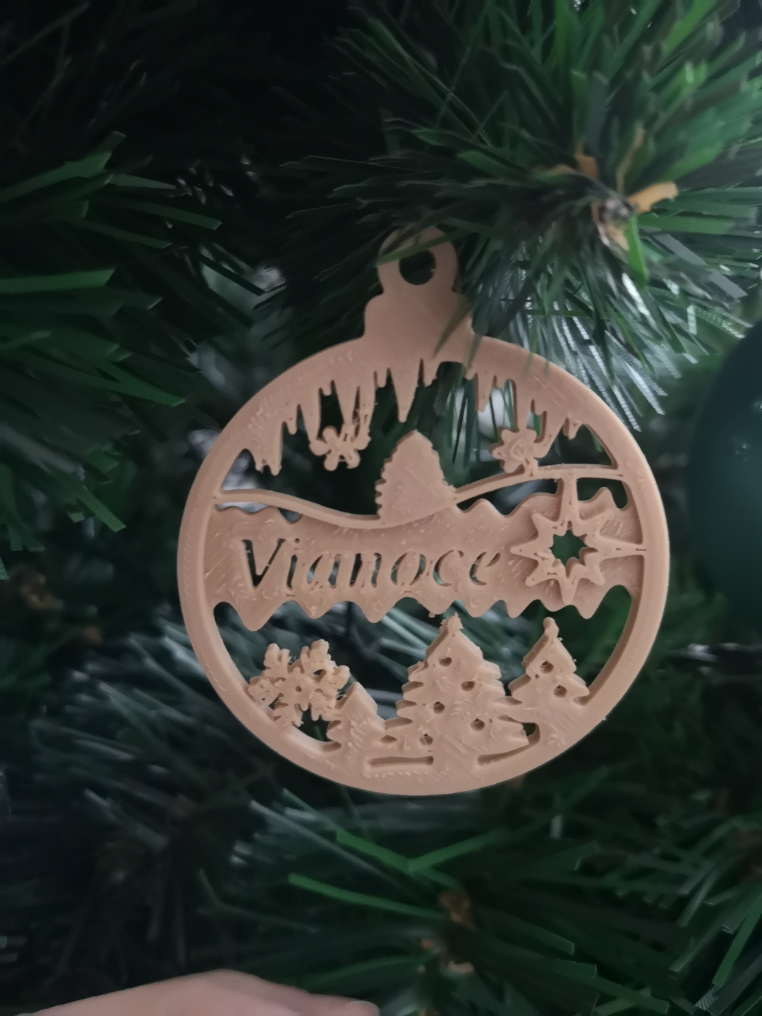 Christmas ornament/decoration with the inscription Christmas