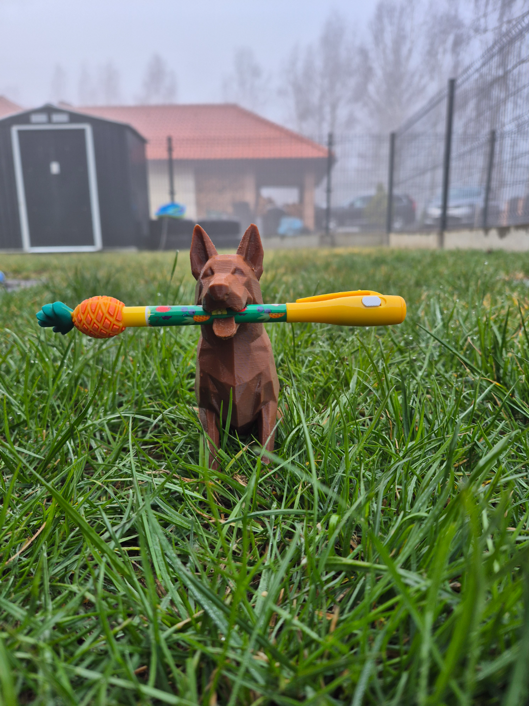 Low poly dog, pen stand, shepherd german