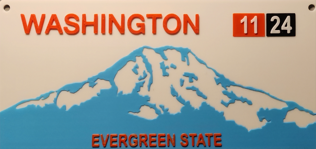 Washington State License Plate