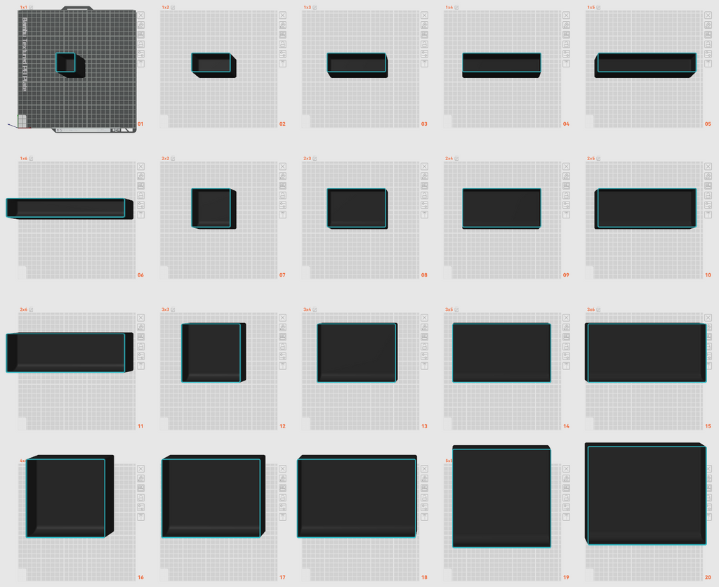 Lightweight Color-Coded Gridfinity Bins