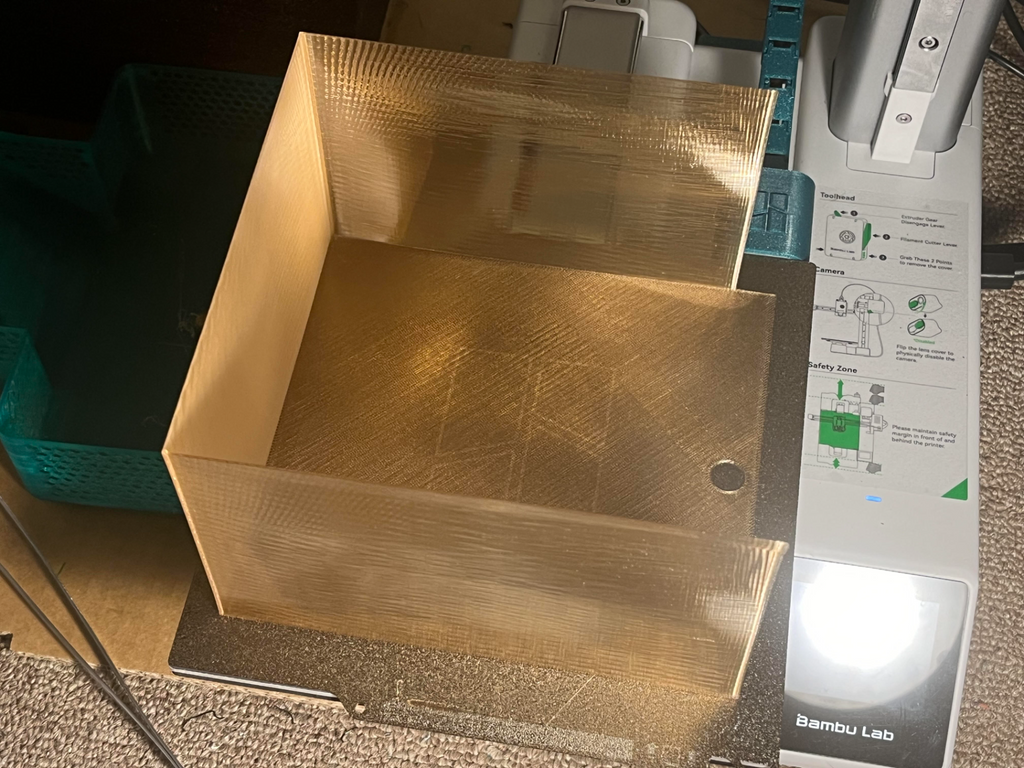 Rectangular Lampshade for 10mm Mount in 3 Parts