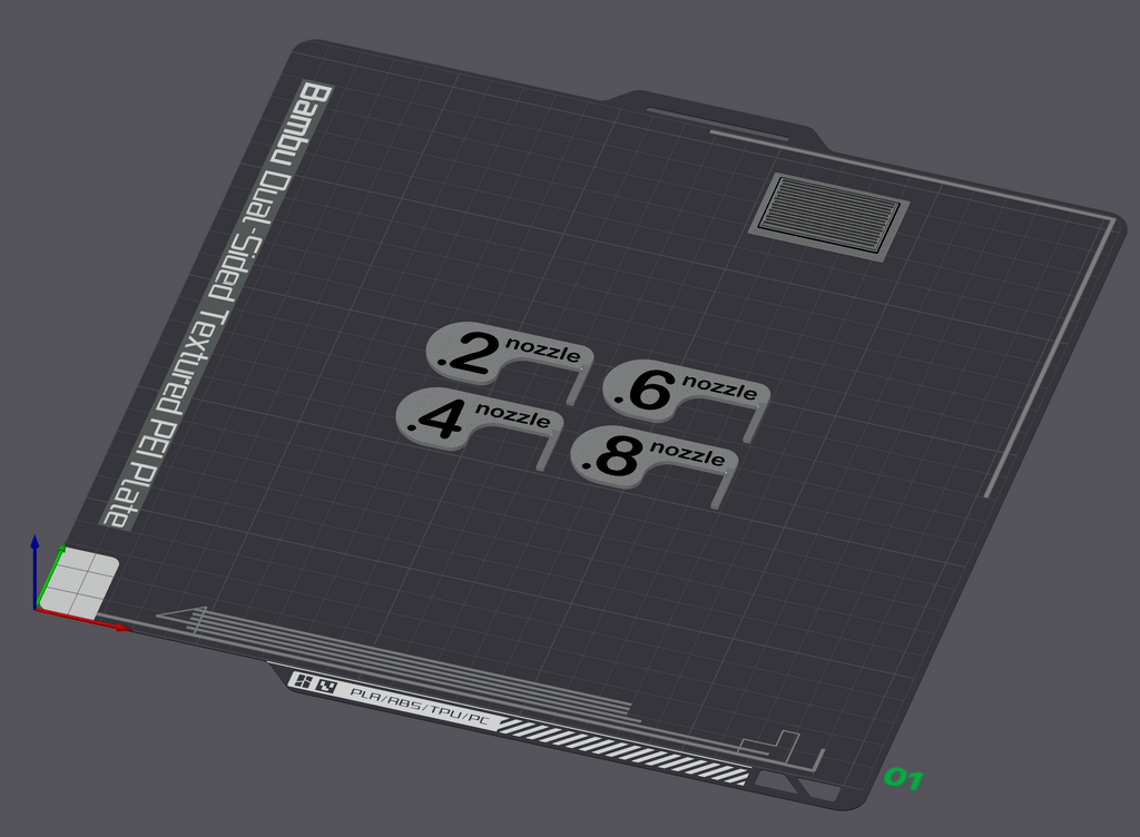 Bambu Lab Nozzle Label for X1C / P1S