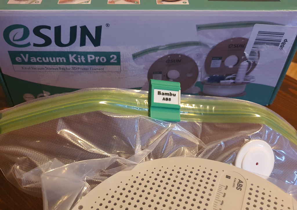Filament Label Tag for Reusable Vacuum Bag