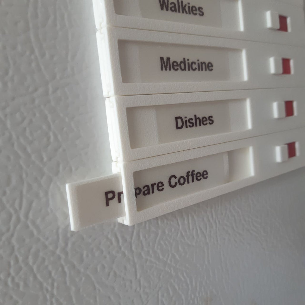 Magnetic Toggleable Physical Todo List For Fridge