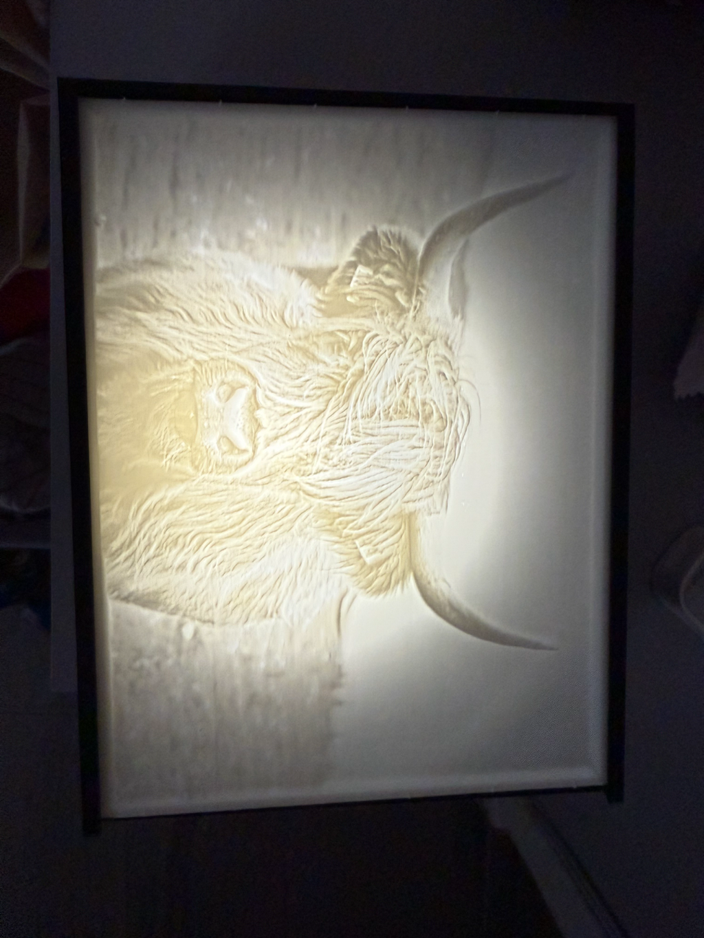 Highland cow Lithophane