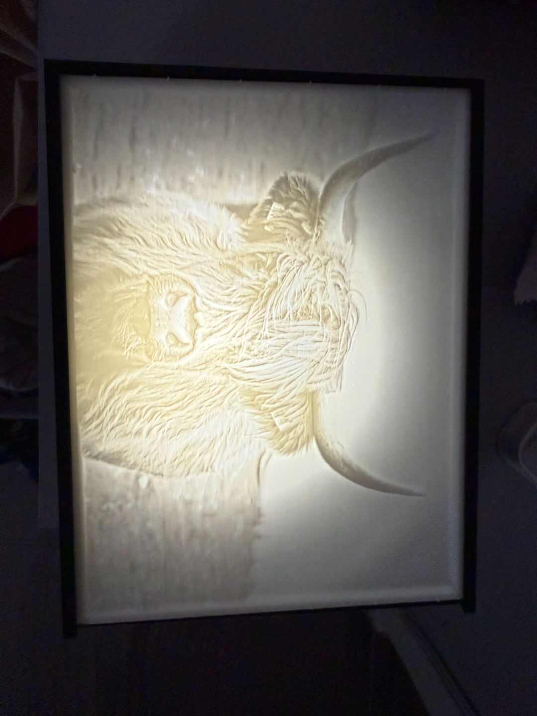 Highland cow Lithophane