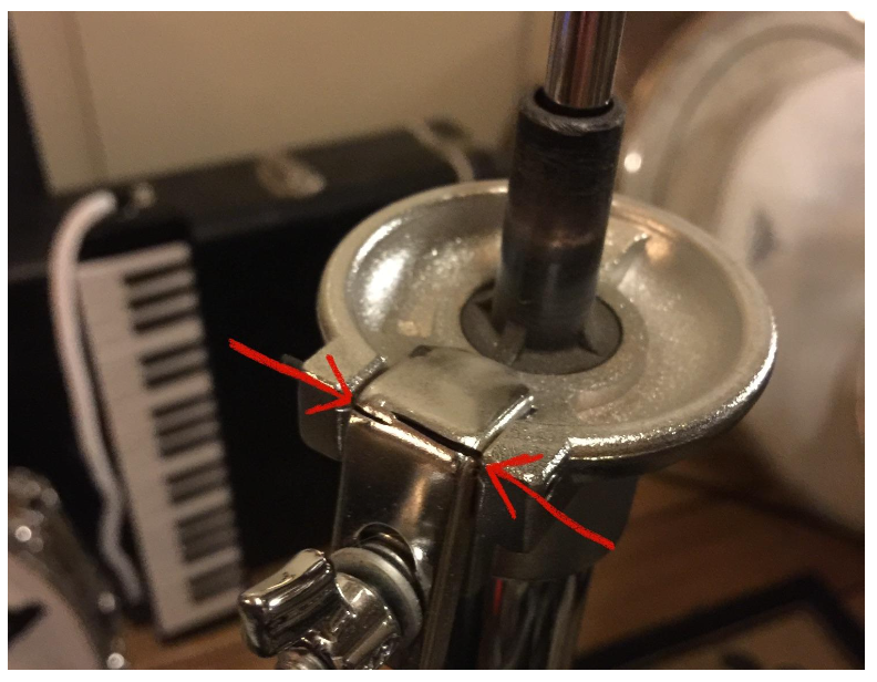 DW Hi-hat seat assembly angle adjuster
