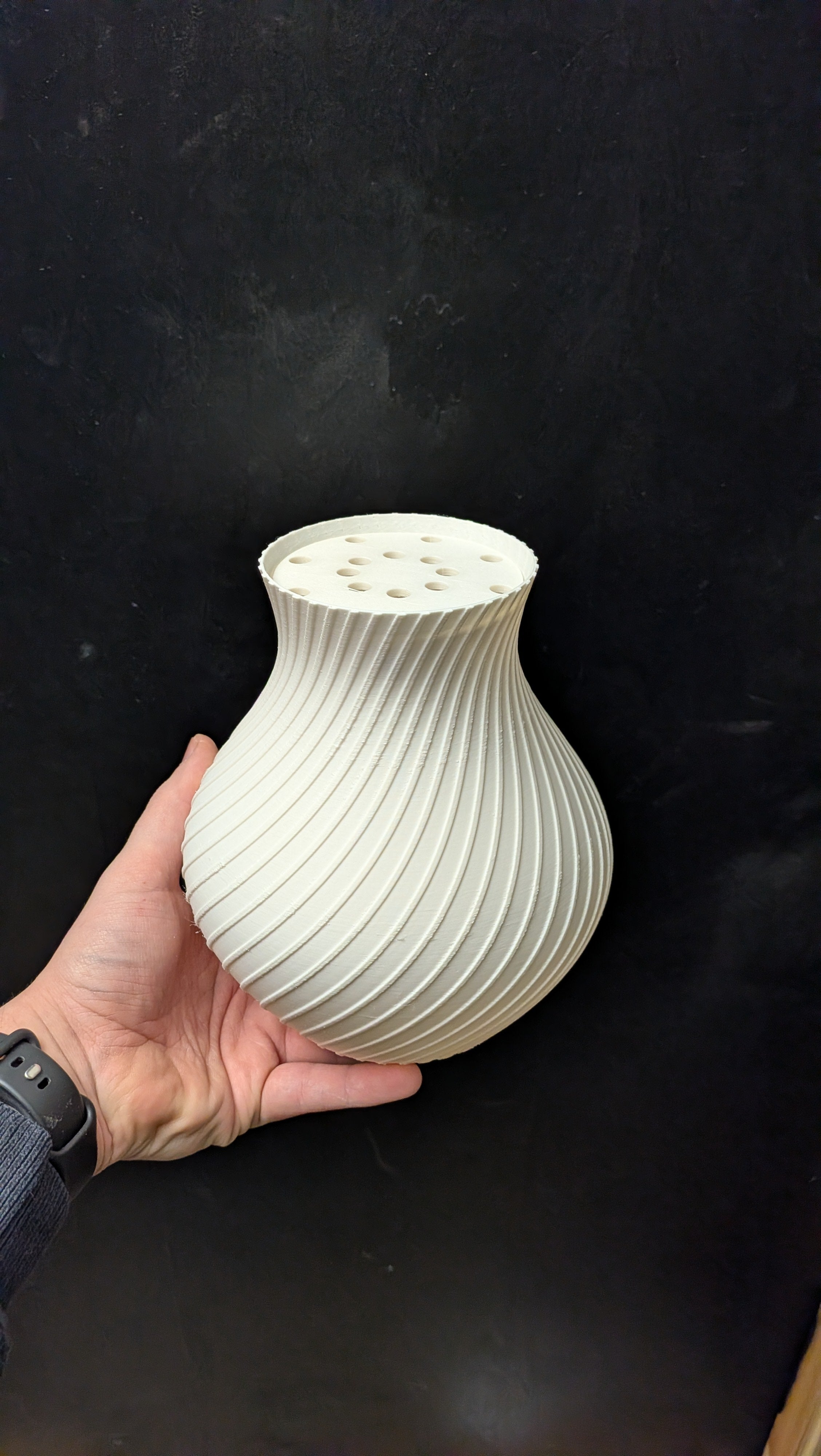 Vase med indsats til brick buket