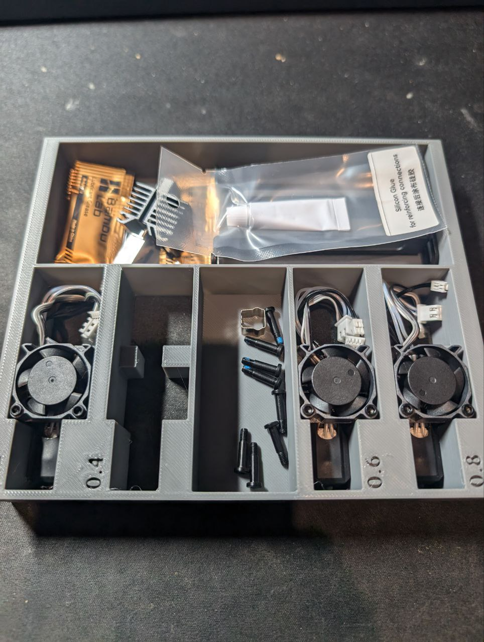 4 hotend insert for AMS Riser v2 drawer