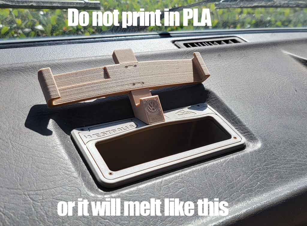 Vanagon T3 Dash Insert Phone Holder