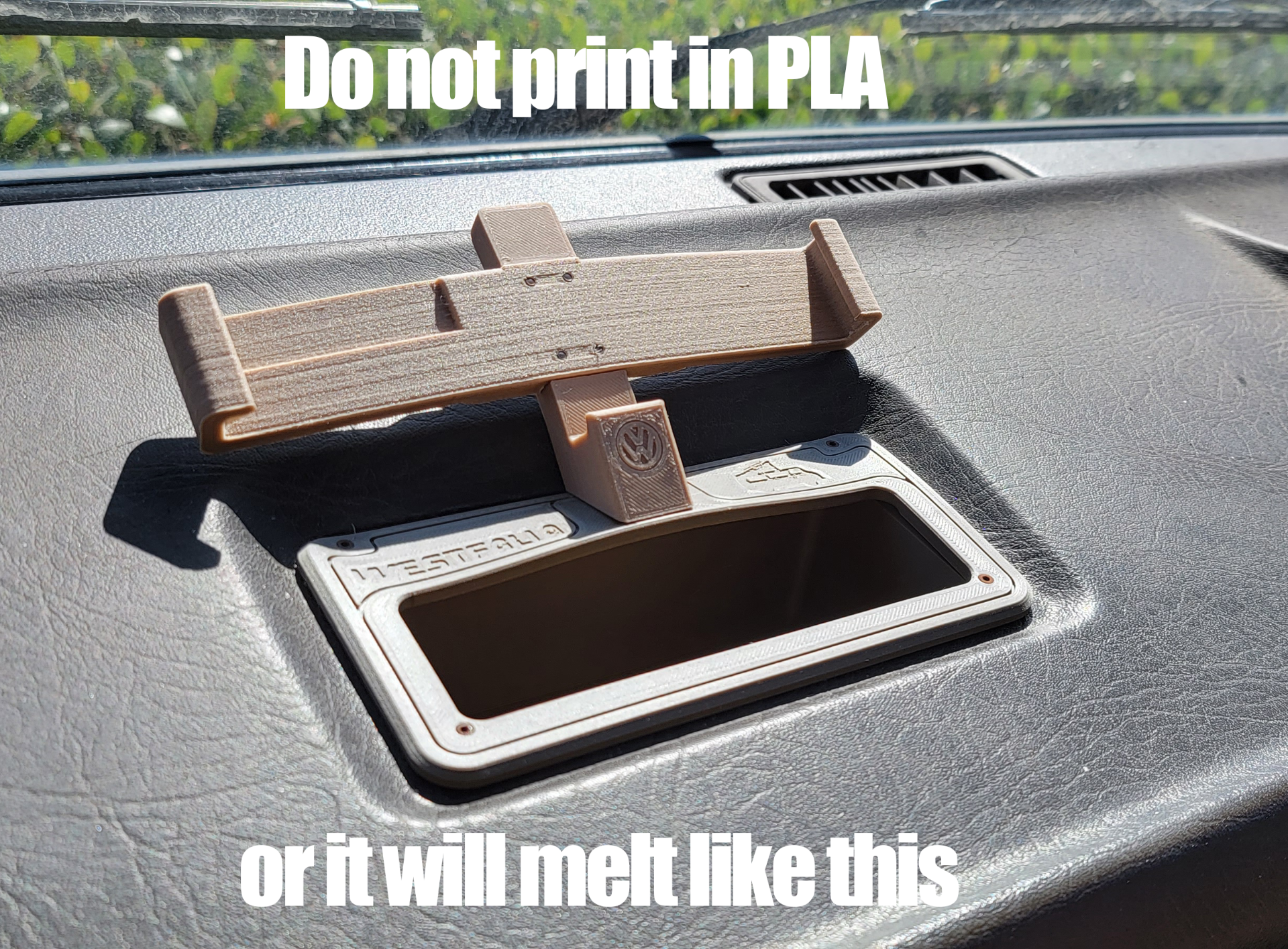 Vanagon T3 Dash Insert Phone Holder
