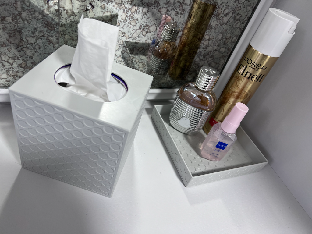 Circle Pattern Tissue Box Cover - To Fit 115 x 101 x 122 mm Tissue Box
