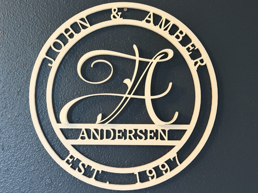 Make your own Circular Monogram Sign