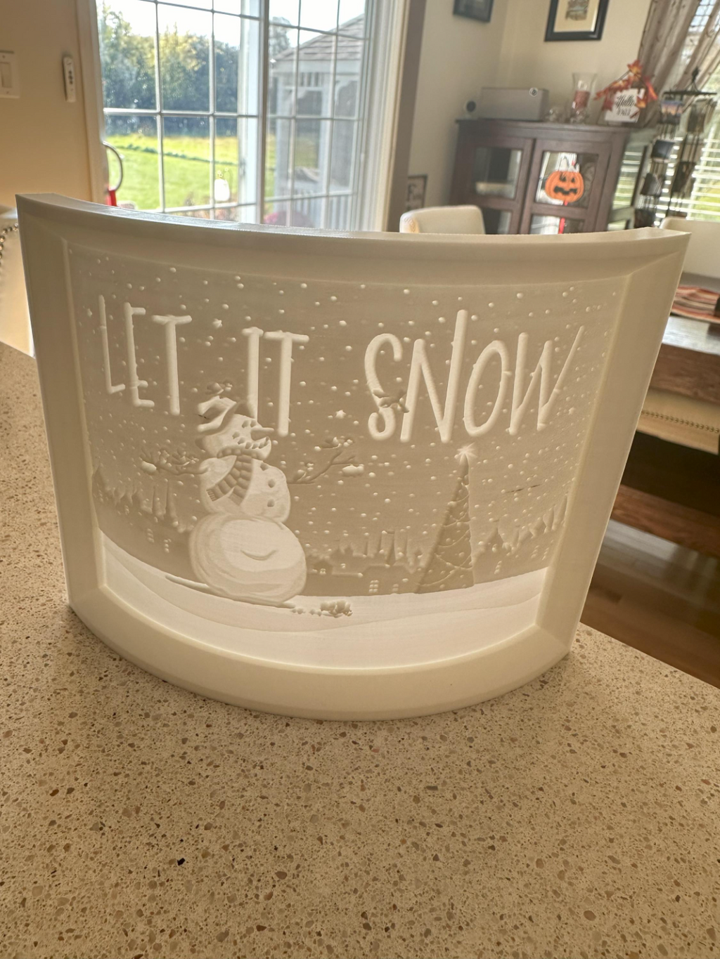 Let it Snow Curved Lithophane
