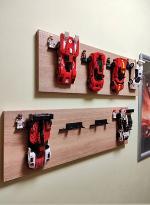 Brick car and figure wall holder