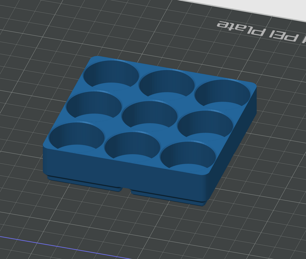 Gridfinity c-cell battery holder (9 batteries)