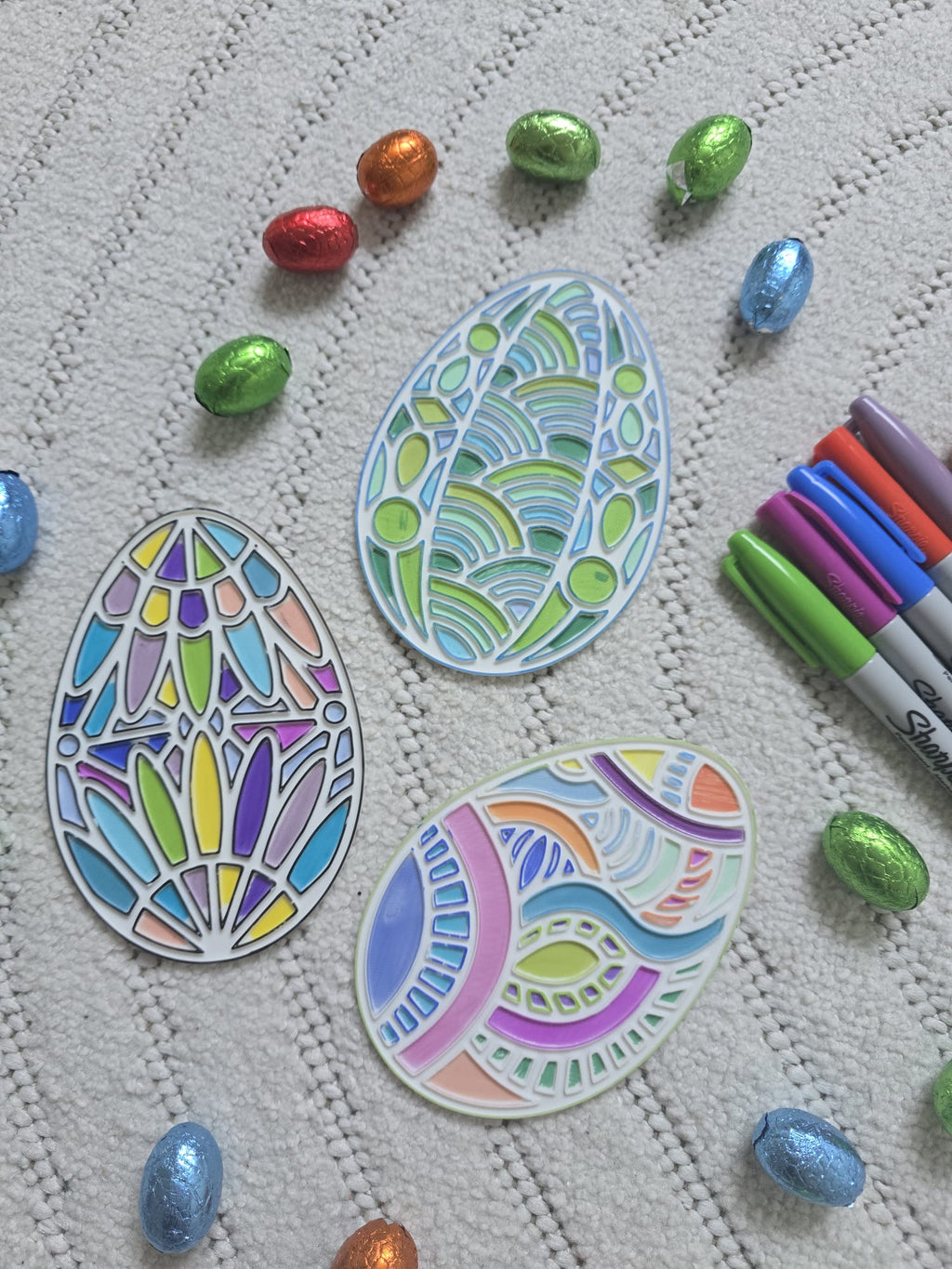 Easter Eggs Coloring Egg Set 4 Sharpie Color