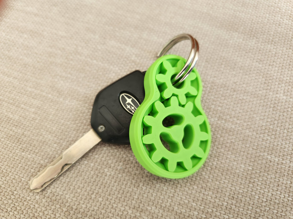Gear Fidget Keychain Tag