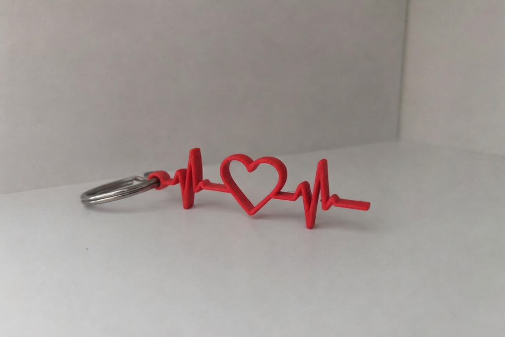 Valentines Day Heartbeat Keychain Hanger