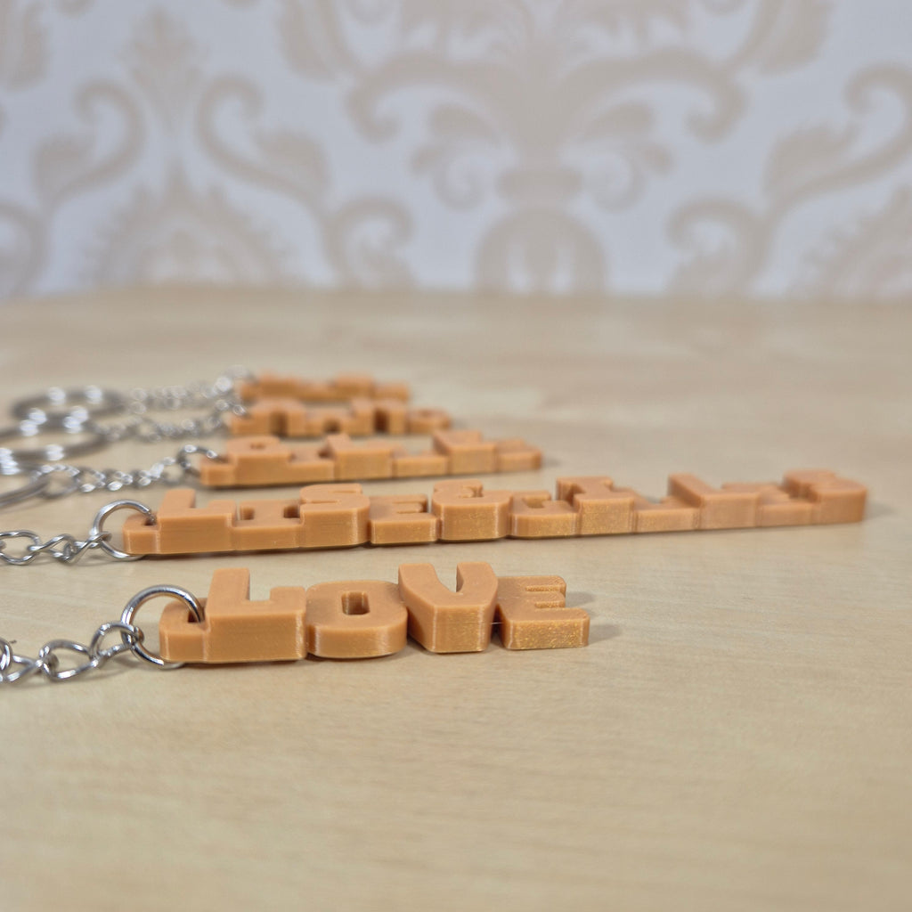 Customizable Name Keychain with Adjustable Spacing
