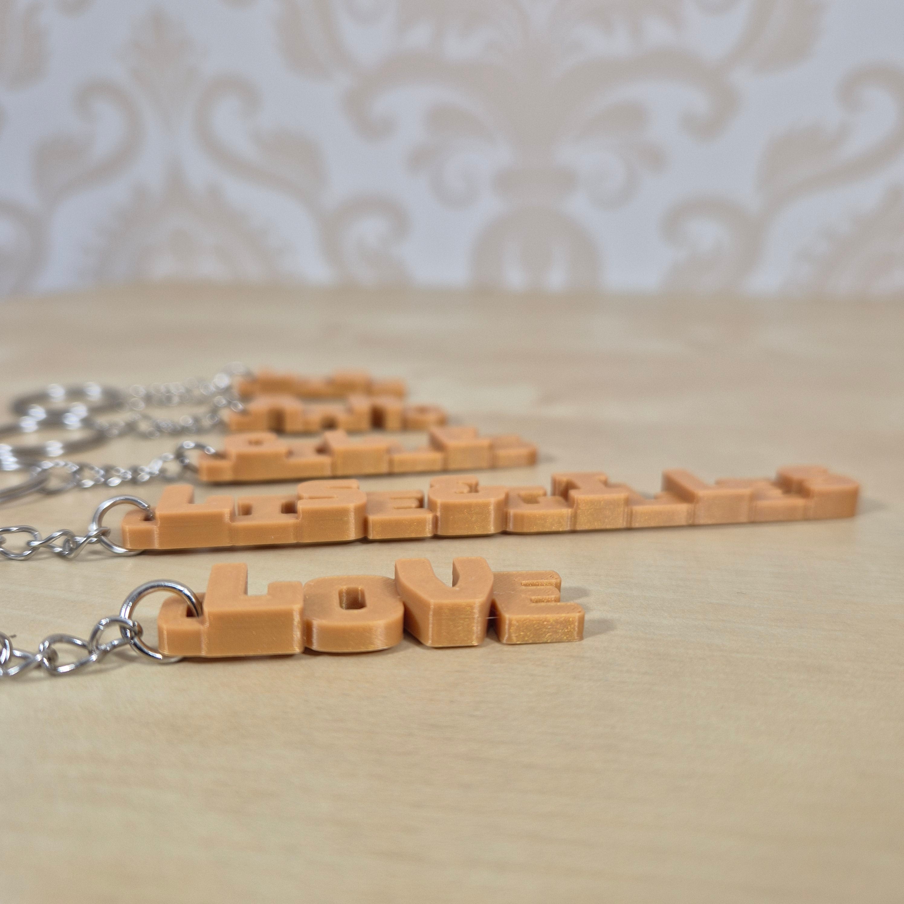 Customizable Name Keychain with Adjustable Spacing