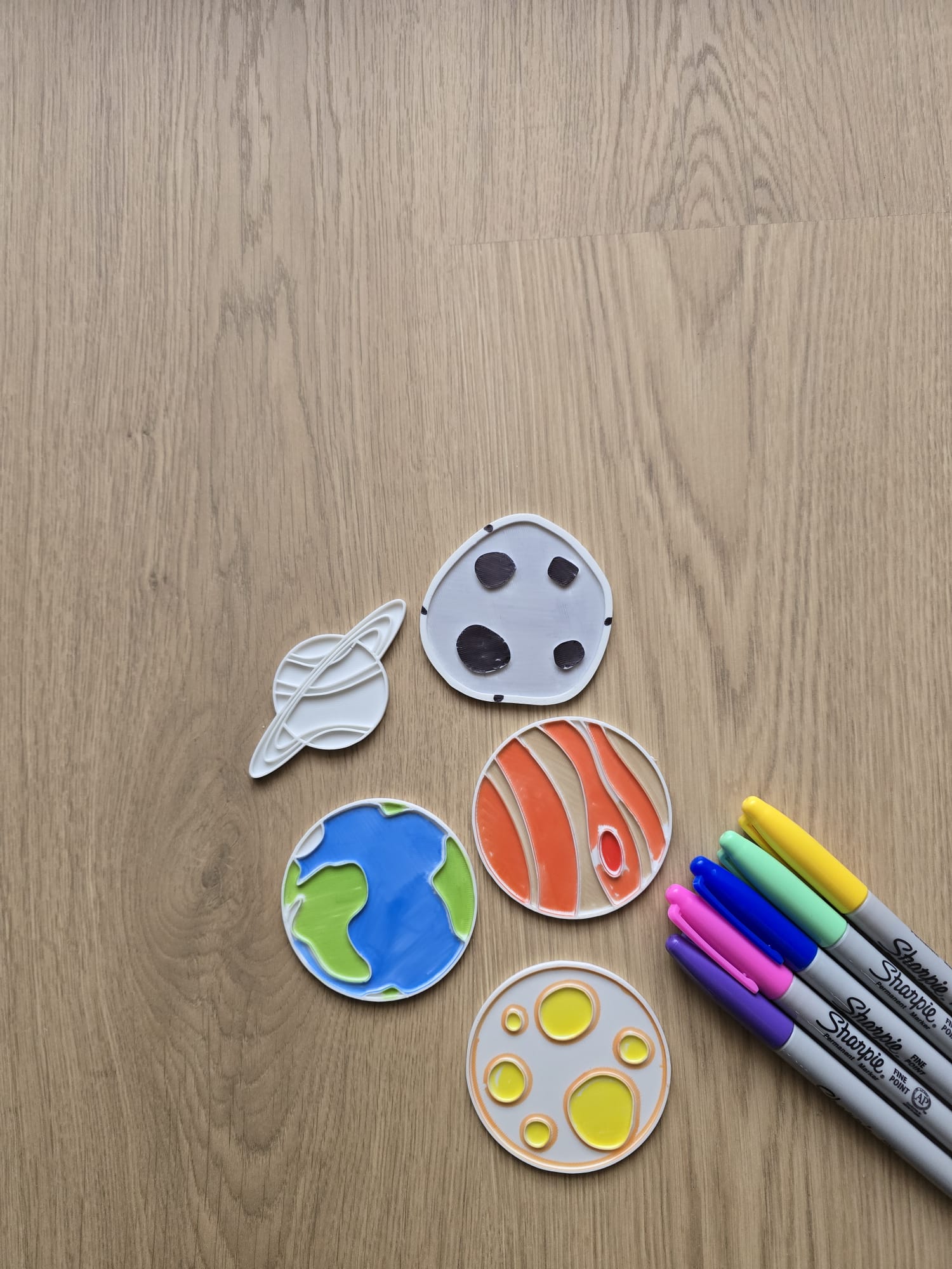 Fun Planet Coloring Color Set Marker Acrylic Paint