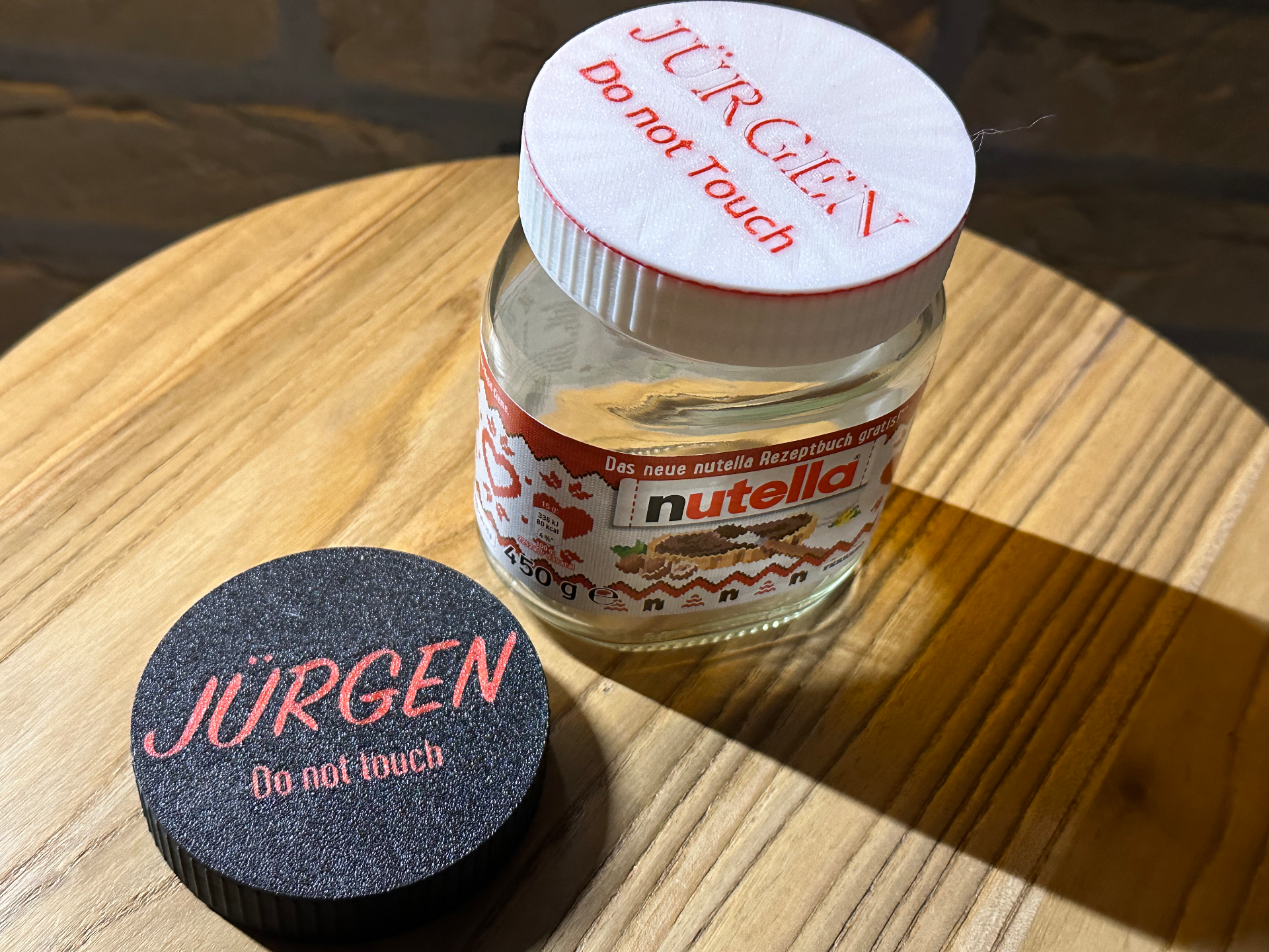 Customizable Nutella lid